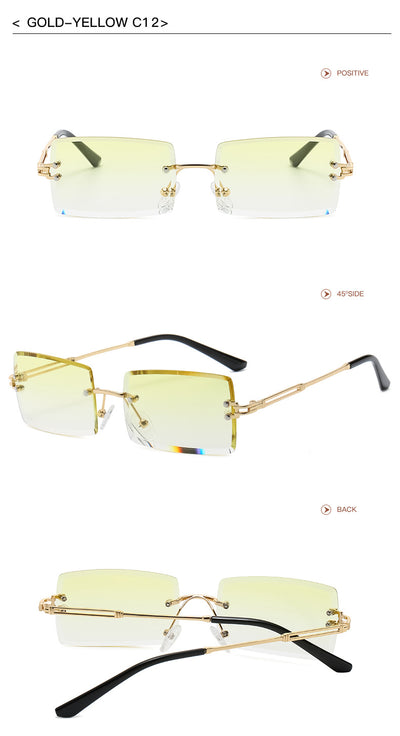 Gafas de Sol Rimless Europeas - Diseño Moderno y Minimalista - Image 45