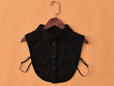 Blusa de Encaje con Cuello Falso Soluble en Agua - Elegancia Versátil - Image 21