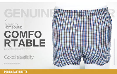Calzoncillos de Algodón Cuadros para Hombre Talla Grande - Image 7