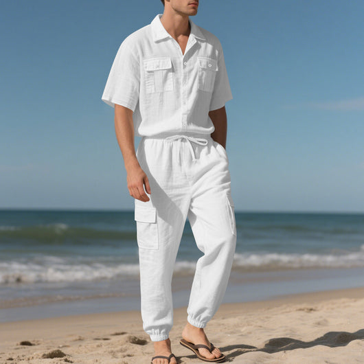 Conjunto de Trabajo Casual: Camisa Manga Corta y Pantalón - Image 19
