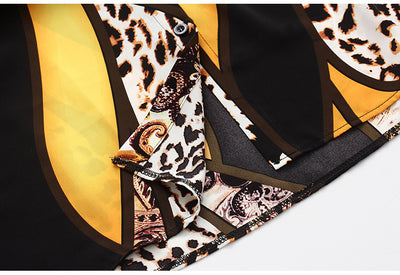 Blusa Estilo Occidental con Estampado Leopardo y Contraste de Colores para Mujer - Image 8