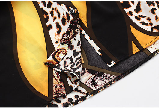 Blusa Estilo Occidental con Estampado Leopardo y Contraste de Colores para Mujer - Image 8
