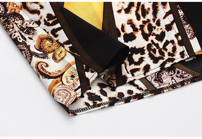 Blusa Estilo Occidental con Estampado Leopardo y Contraste de Colores para Mujer - Image 10