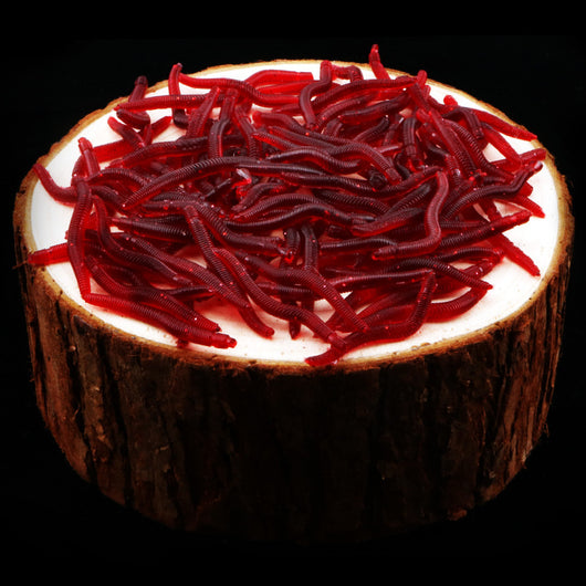 Carnada Artificial Gusano Rojo 3.5cm - Señuelo Realista a Granel - Image 3