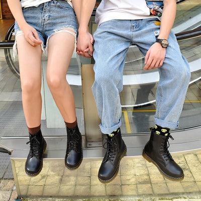 Botas Martin de Cuero Doble Capa para Pareja - Estilo Corto Unisex - Image 3