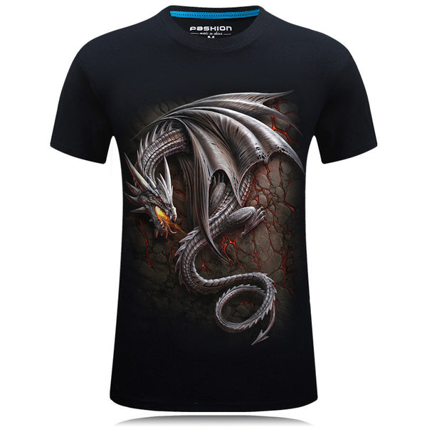 Playera Oversized Dragón Asiático - Cuello Redondo Manga Corta Talla Grande - Image 6