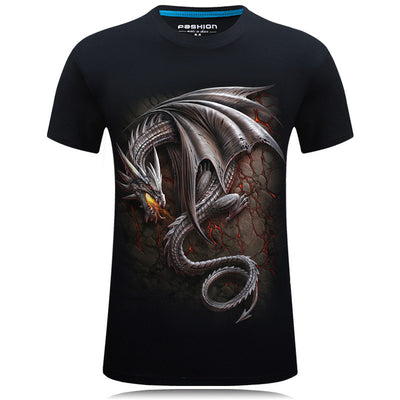 Playera Oversized Dragón Asiático - Cuello Redondo Manga Corta Talla Grande - Image 6