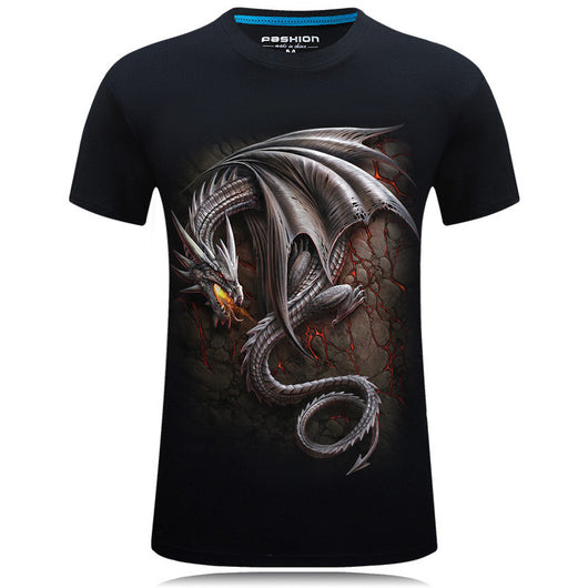 Playera Oversized Dragón Asiático - Cuello Redondo Manga Corta Talla Grande - Image 6