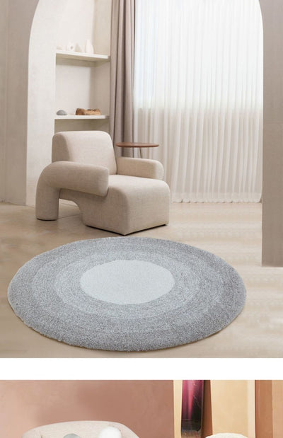 Alfombra Redonda Acolchada para Dormitorio - Diseño Simple y Elegante - Image 12