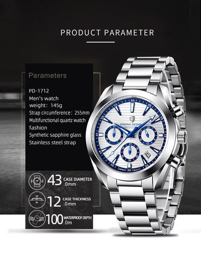 Reloj Cronógrafo de Cuarzo para Hombre Resistente al Agua - Image 10