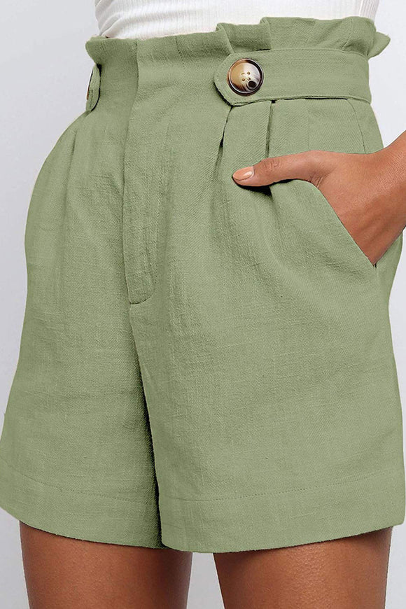 Pantalones Anchos de Algodón y Lino