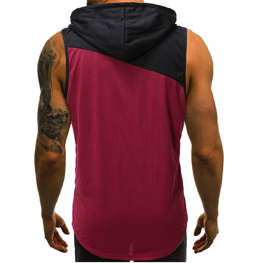 Chaleco Deportivo sin Mangas con Capucha y Combinación de Colores para Verano - Image 3