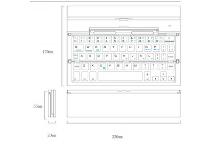 Teclado Bluetooth Ultrafino Plegable - Image 6
