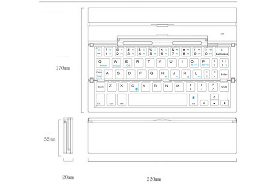 Teclado Bluetooth Ultrafino Plegable - Image 6