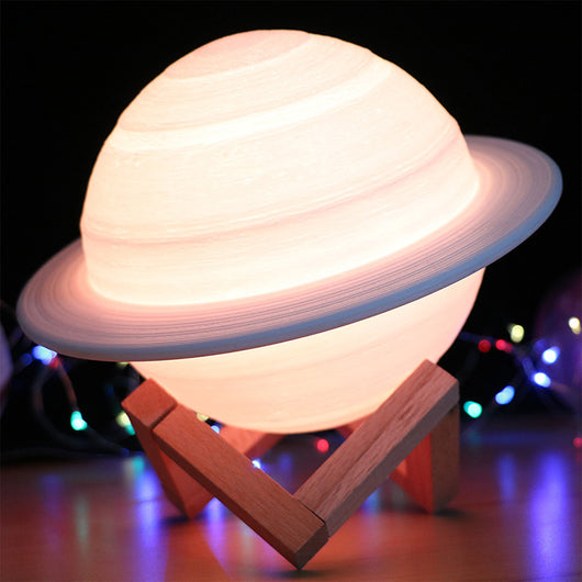 Lámpara Inteligente 3D de Saturno con Impresión Creativa - Image 2