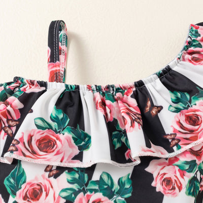 Traje de Baño Entero para Bebé Niña con Estampado Floral Rosa - Image 11