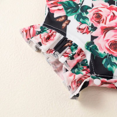 Traje de Baño Entero para Bebé Niña con Estampado Floral Rosa - Image 14