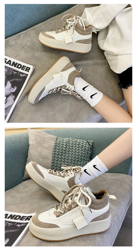 Zapatillas Deportivas Retro Blancas para Mujer con Suela Gruesa - Image 12