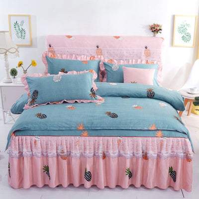 Falda de Cama de Encaje Cepillado Engrosado