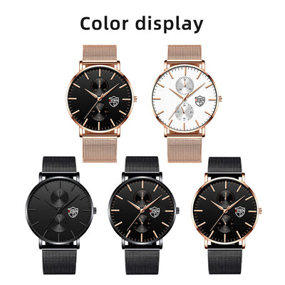 Reloj de Hombre Elegante con Malla Chapada al Vacío - Image 12