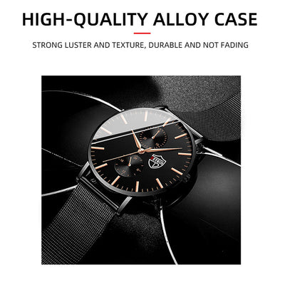 Reloj de Hombre Elegante con Malla Chapada al Vacío - Image 14