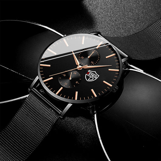 Reloj de Hombre Elegante con Malla Chapada al Vacío - Image 18