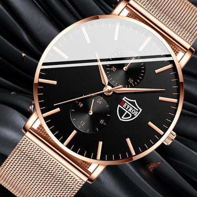 Reloj de Hombre Elegante con Malla Chapada al Vacío - Image 25