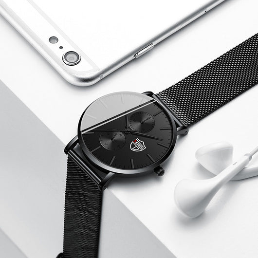 Reloj de Hombre Elegante con Malla Chapada al Vacío - Image 26