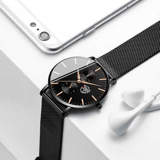 Reloj de Hombre Elegante con Malla Chapada al Vacío - Image 27