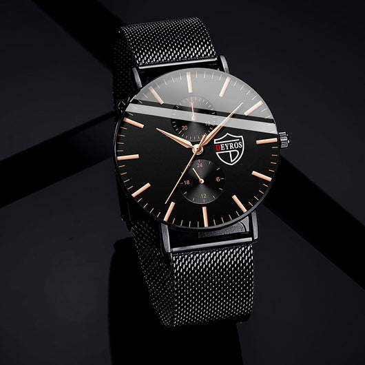 Reloj de Hombre Elegante con Malla Chapada al Vacío - Image 28