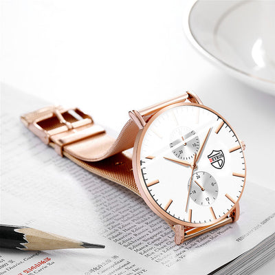 Reloj de Hombre Elegante con Malla Chapada al Vacío - Image 31