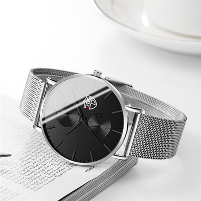 Reloj de Hombre Elegante con Malla Chapada al Vacío - Image 33