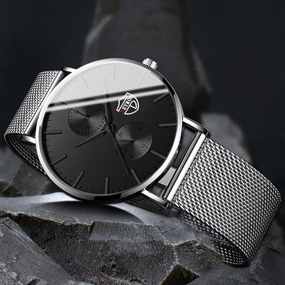 Reloj de Hombre Elegante con Malla Chapada al Vacío - Image 35