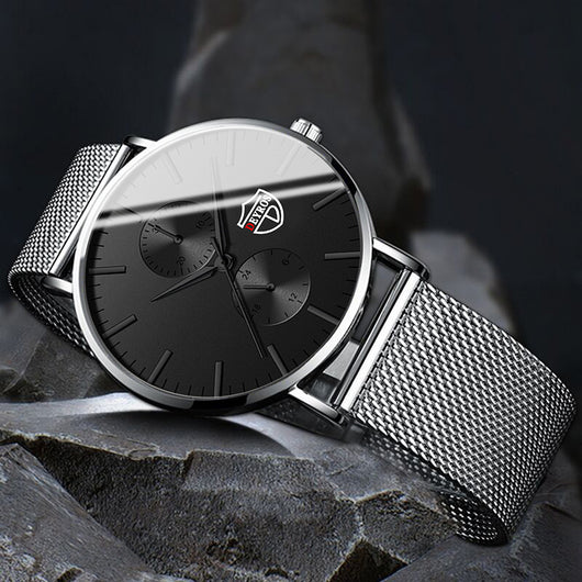 Reloj de Hombre Elegante con Malla Chapada al Vacío - Image 35