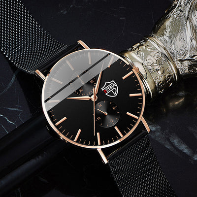 Reloj de Hombre Elegante con Malla Chapada al Vacío - Image 36