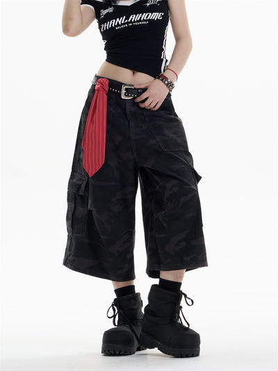 Pantalones Cortos de Trabajo Camuflaje con Múltiples Bolsillos - Image 15