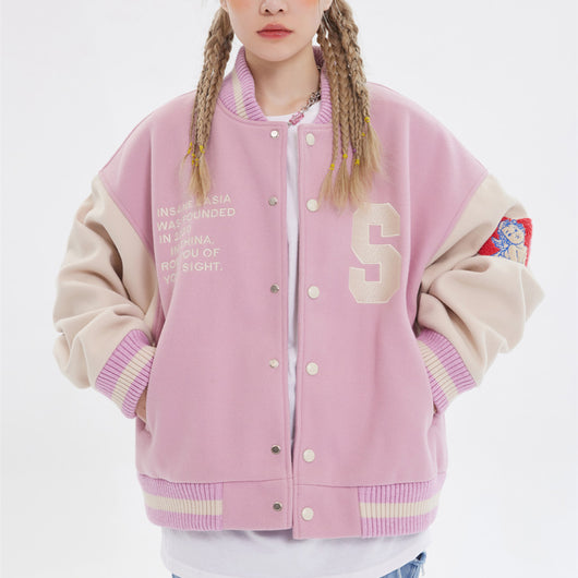 Chaqueta Uniforme de Béisbol Love Angel en Lana Premium - Image 7