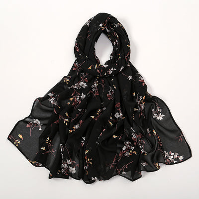 Pañuelo Ligero de Gasa Estampado Floral para Primavera y Verano - Image 6