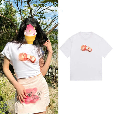 Camiseta Estampado Durazno con Ilustración - Image 7