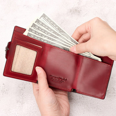 Billetera Monedero de Cuero Crazy Horse con Dispensador Automático de Tarjetas - Image 11