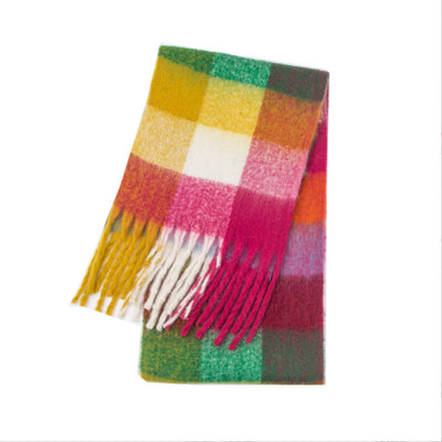 Bufanda Gruesa Cuadros Otoño Invierno - Diseño Multicolor Elegante - Image 6