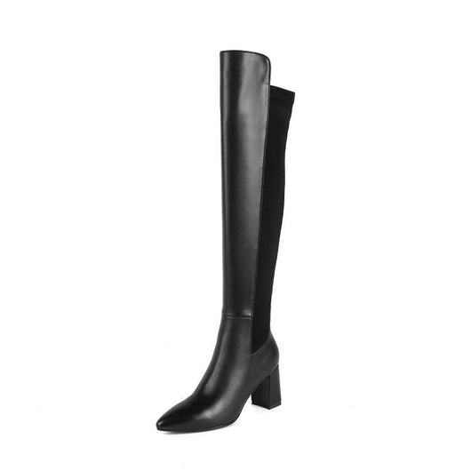 Botas Skinny de Cuero Elástico para Mujer - Image 3