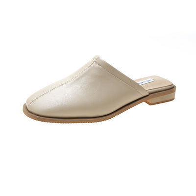 Sandalias de Cuero Suave con Tacón Bajo Baotou para Mujer - Image 14