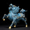 Par de Ornamentos Feng Shui Fire Kirin en Cobre - Decoración del Hogar