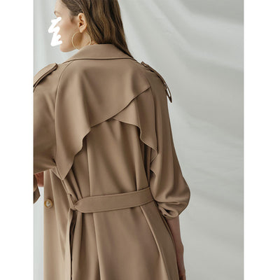 Chaqueta Cortaviento Larga para Mujer - Abrigo Elegante Hasta la Rodilla - Image 3