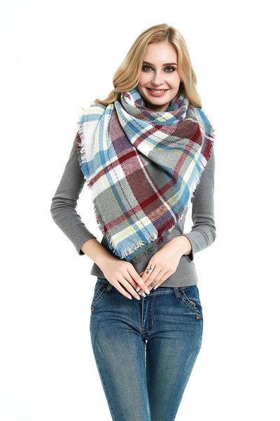 Pañuelo Cuadrado Talma para Mujer - Cuello Calentador Talla Grande - Image 13