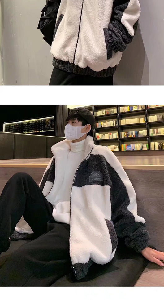 Chaqueta de Lana Cordero Coreana con Cuello Alzado - Image 11