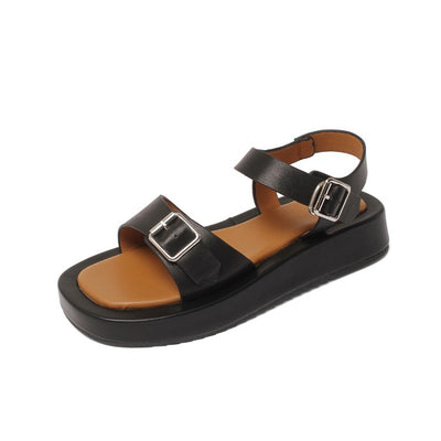 Sandalias Plataforma Abierta con Hebilla y Base Plana - Image 3