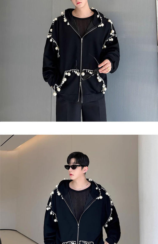 Cardigan Tejido a Mano con Perlas para Hombre y Mujer - Image 14