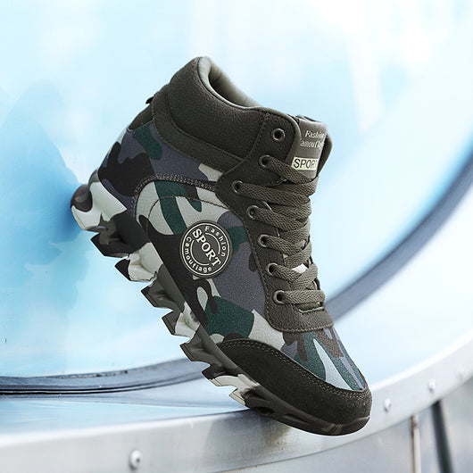 Tenis Casuales con Camuflaje y Plataforma Elevada para Mujer - Image 11